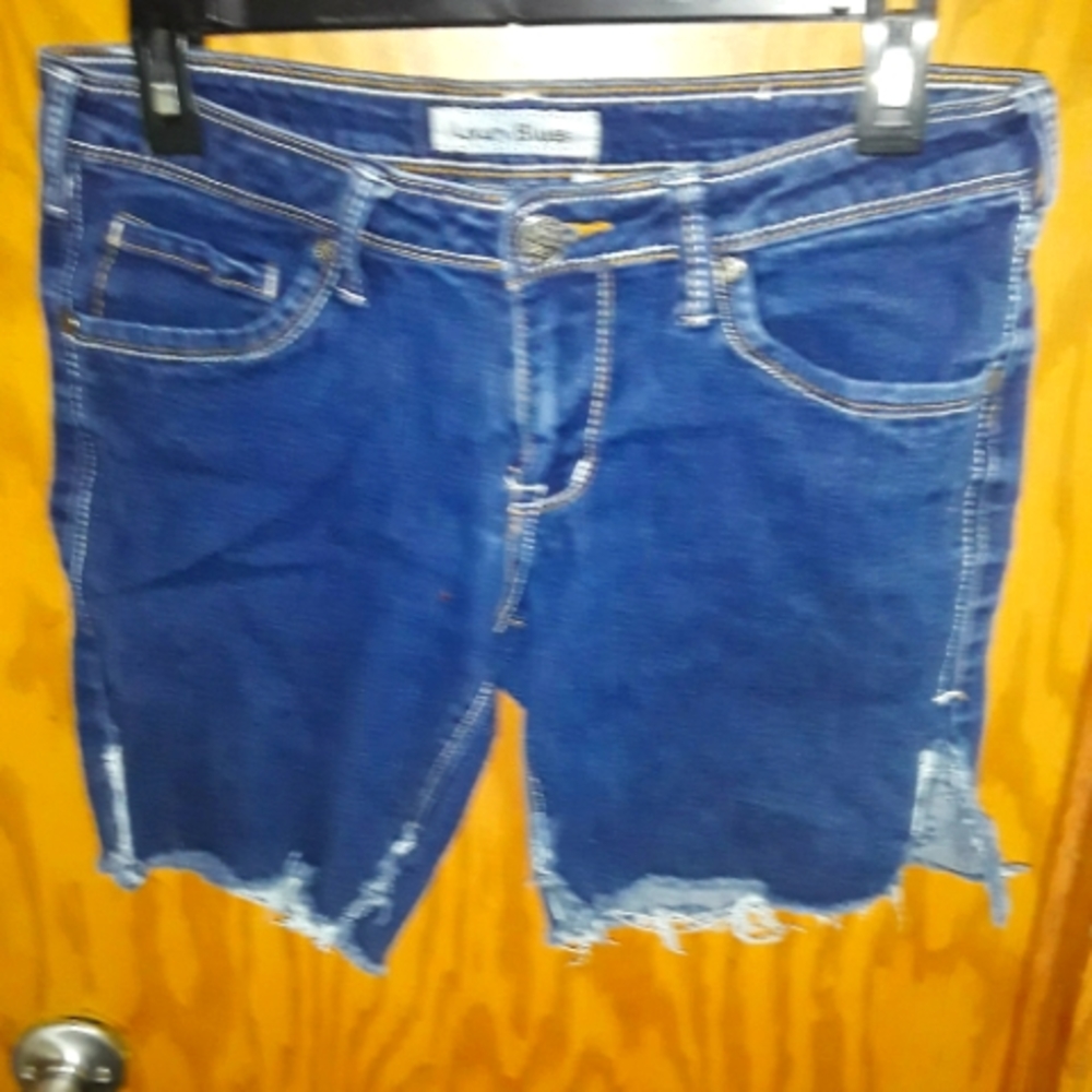Luxury Blues cut off midi jeans shorts